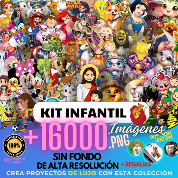 KIT INFANTIL +16.000 Imágenes .PNG